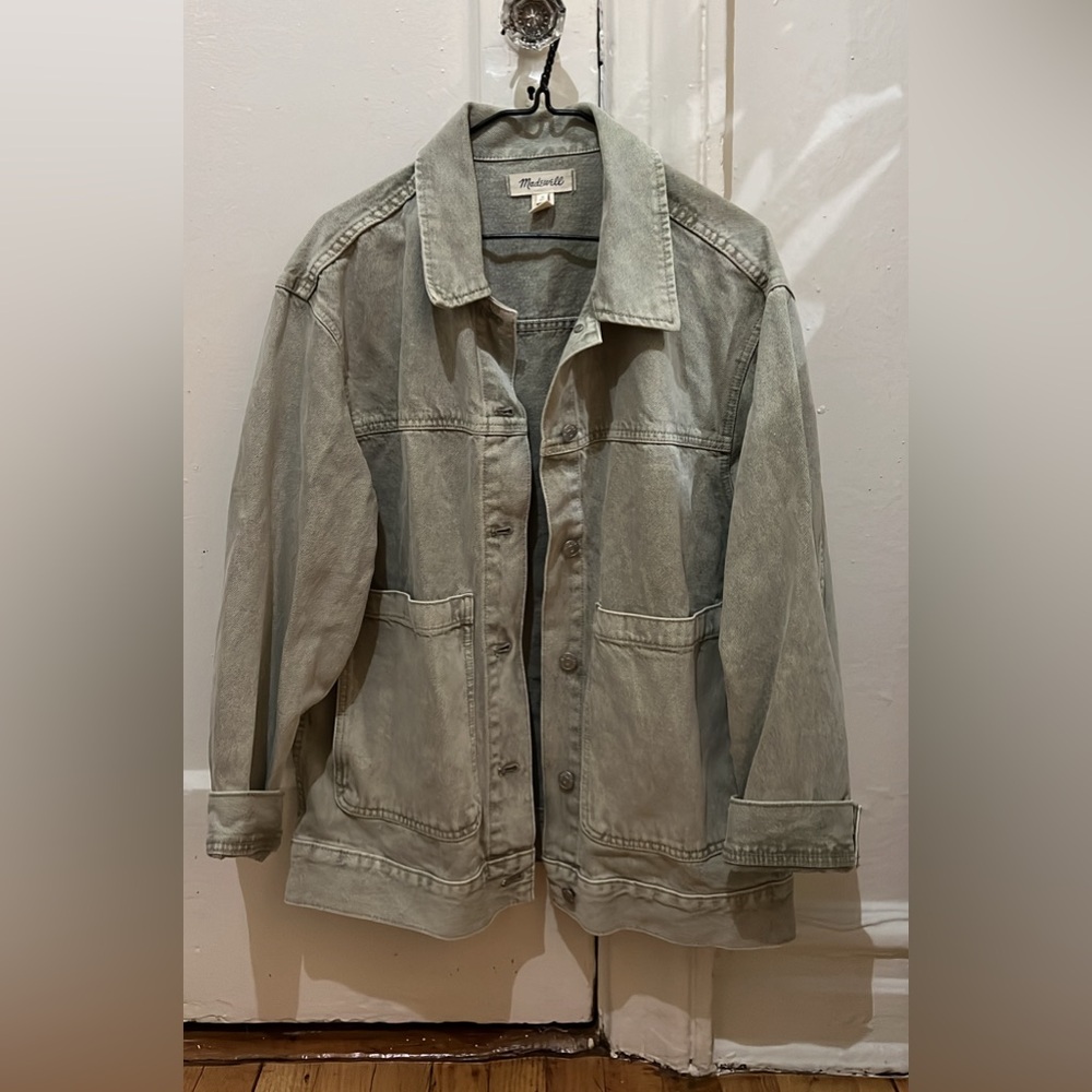 Madewell Green Tucker Denim Jacket (Oversized)